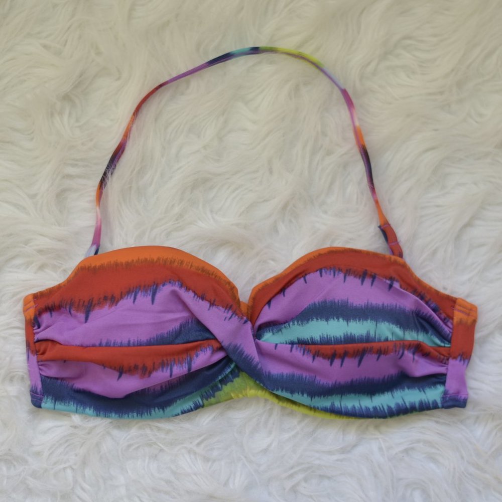 Victoria's Secret rainbow tie dye halter bikini